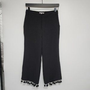 Tularosa Size Small Pom Pom Bobble Tassel Crop Pants Black Womens